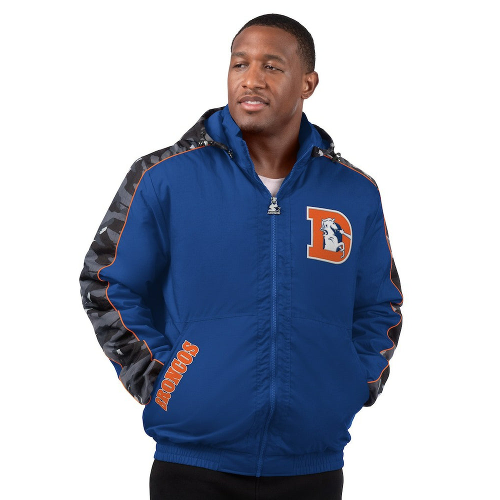Denver Broncos Starter Thursday Night Gridiron Full-Zip Hoodie Jacket - Navy for sale
