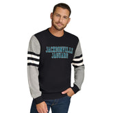 Jacksonville Jaguars Tommy Hilfiger Acrylic Crewneck Pullover Sweater - Black/Heather Gray discount
