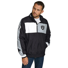 Las Vegas Raiders Tommy Hilfiger Gael Lightweight Half-Zip Hoodie Jacket - Black sale
