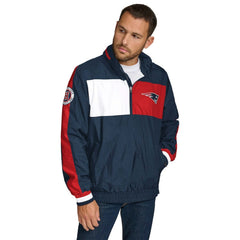 New England Patriots Tommy Hilfiger Gael Lightweight Half-Zip Hoodie Jacket - Navy outlet