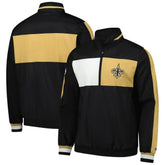 New Orleans Saints Tommy Hilfiger Gael Lightweight Half-Zip Hoodie Jacket - Black cheap