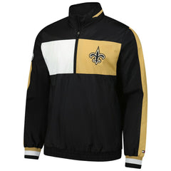 New Orleans Saints Tommy Hilfiger Gael Lightweight Half-Zip Hoodie Jacket - Black cheap