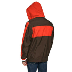 Cleveland Browns Tommy Hilfiger Gael Lightweight Half-Zip Pullover Hoodie Jacket - Brown for sale