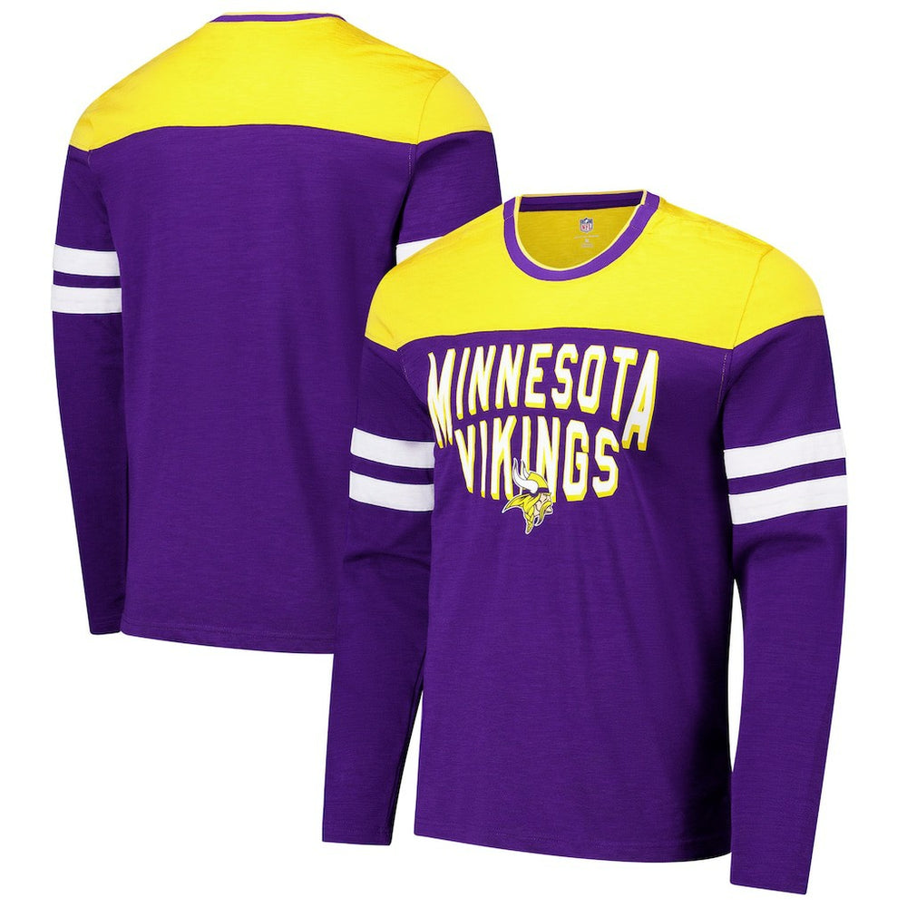 Minnesota Vikings G-III Sports by Carl Banks Adaptive Hail Mary Long Sleeve T-Shirt - Purple/Gold discount