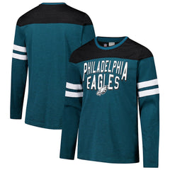 Philadelphia Eagles G-III Sports by Carl Banks Adaptive Hail Mary Long Sleeve T-Shirt - Midnight Green/Black sale