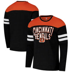 Cincinnati Bengals G-III Sports by Carl Banks Adaptive Hail Mary Long Sleeve T-Shirt - Black/Orange cheap