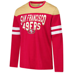 San Francisco 49ers G-III Sports by Carl Banks Adaptive Hail Mary Long Sleeve T-Shirt - Scarlet/Gold discount