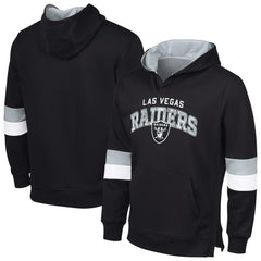 Las Vegas Raiders G-III Sports by Carl Banks Adaptive Faceoff Pullover Hoodie - Black/Silver for sale