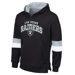 Las Vegas Raiders G-III Sports by Carl Banks Adaptive Faceoff Pullover Hoodie - Black/Silver for sale