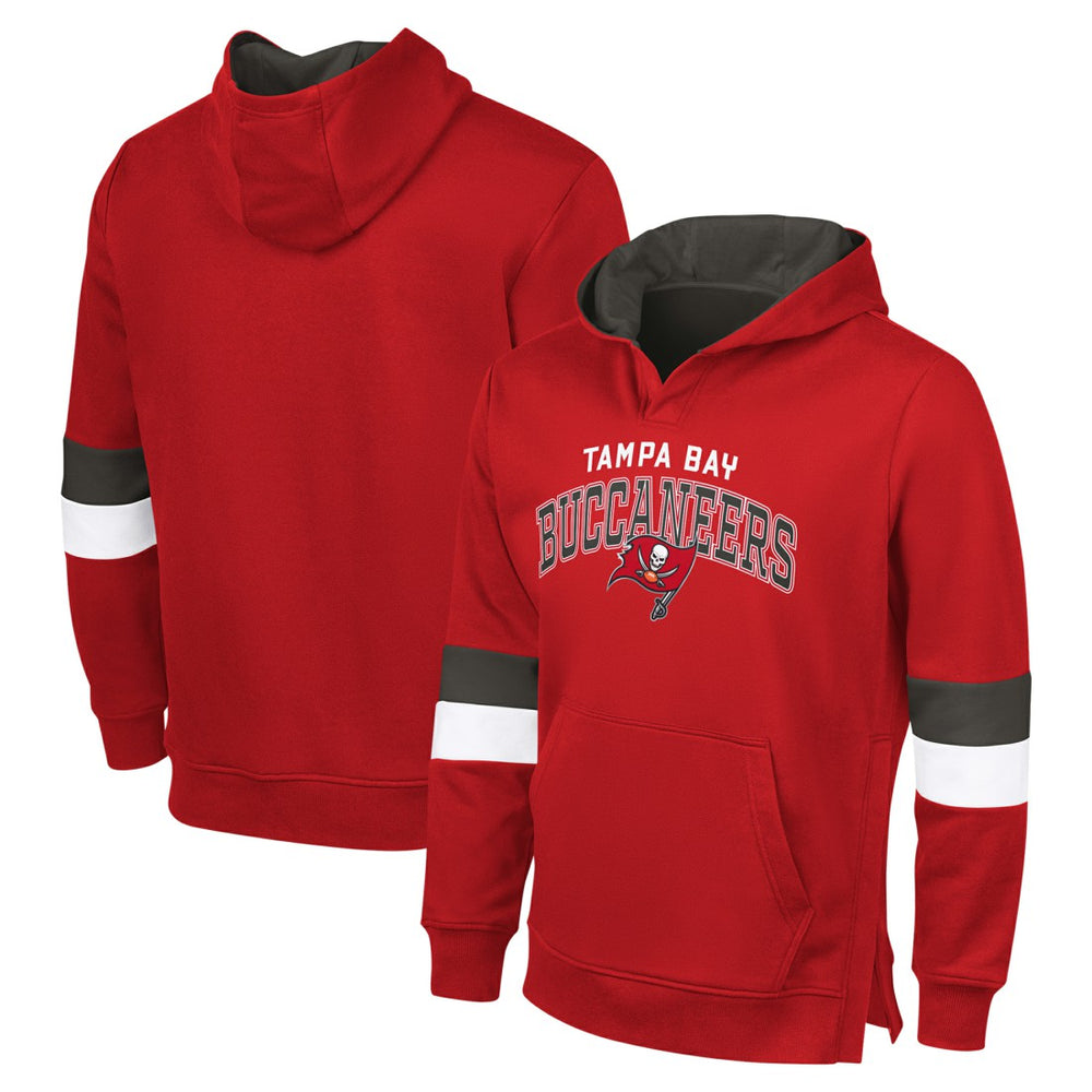 Tampa Bay Buccaneers G-III Sports by Carl BanksMen's Adaptive Faceoff Pullover Hoodie - Red/Pewter discount