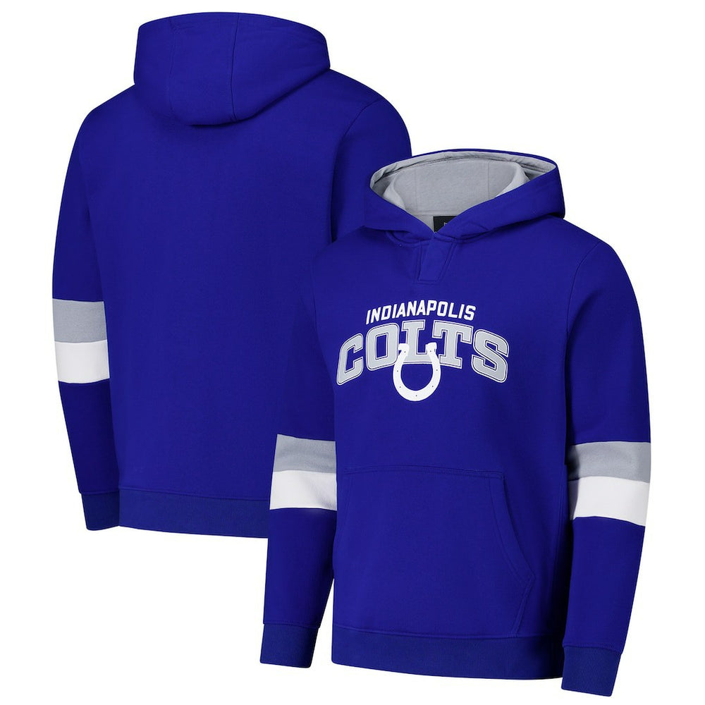 Indianapolis Colts G-III Sports by Carl Banks Adaptive Faceoff Pullover Hoodie - Royal/Silver outlet