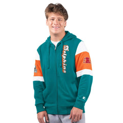 Miami Dolphins Starter Extreme Vintage Logo Full-Zip Hoodie - Aqua sale