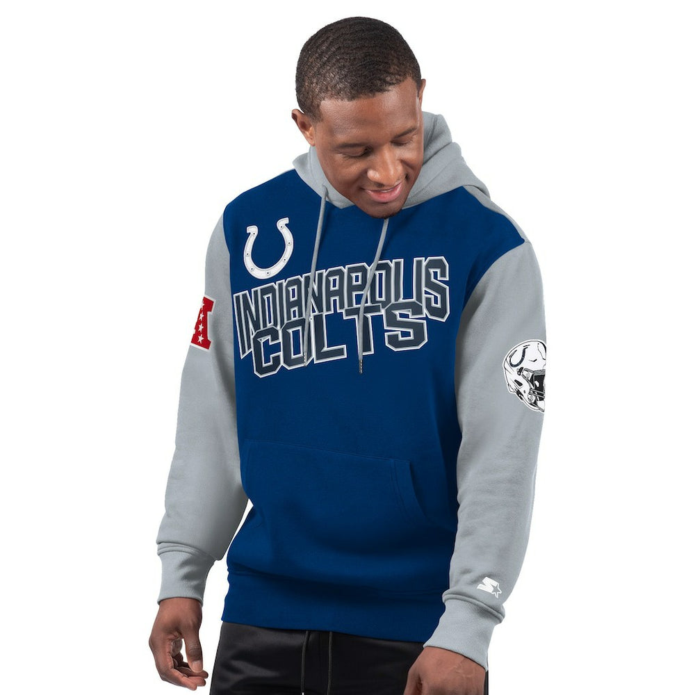 Indianapolis Colts Starter Extreme Pullover Hoodie - Royal for sale