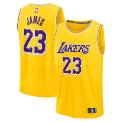LeBron James Los Angeles Lakers Fast Break Replica Jersey - Icon Edition - Gold | Fanatics discount
