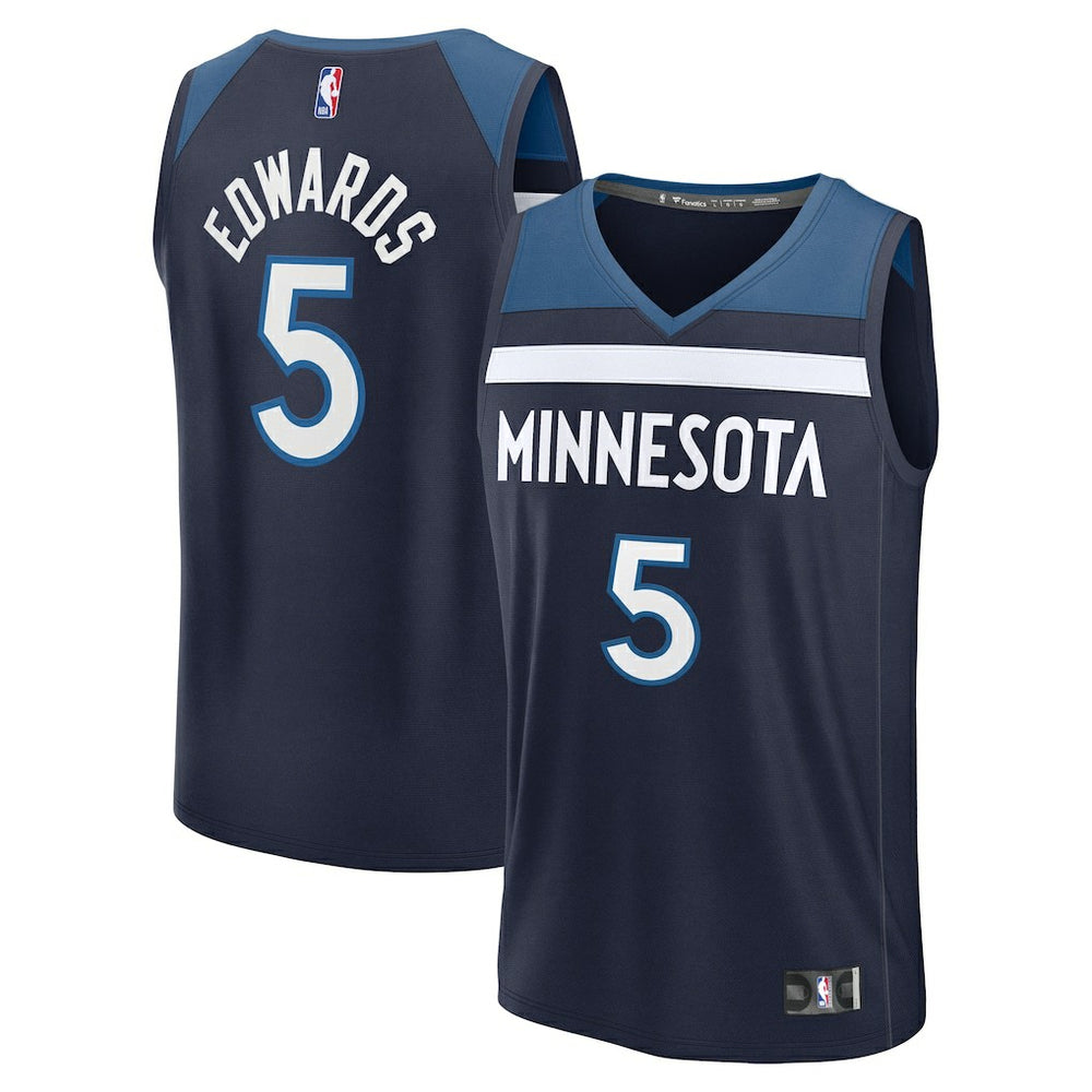Anthony Edwards Minnesota Timberwolves Fast Break Replica Player Jersey - Icon Edition - Navy | Fanatics outlet