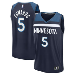 Anthony Edwards Minnesota Timberwolves Fast Break Replica Player Jersey - Icon Edition - Navy | Fanatics outlet