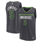 Anthony Edwards Minnesota Timberwolves Fast Break Replica Player Jersey - Statement Edition - Anthracite | Fanatics outlet