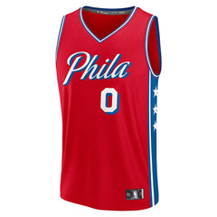Tyrese Maxey Philadelphia 76ers Fast Break Replica Player Jersey - Statement Edition - Red | Fanatics for sale