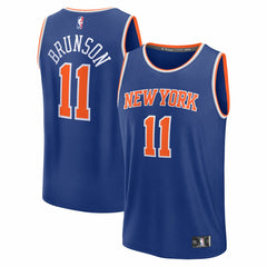Jalen Brunson New York Knicks Youth Fast Break Replica Player Jersey - Icon Edition - Blue | Fanatics shop
