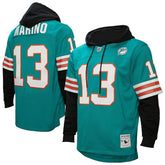 Dan Marino Miami Dolphins Player Name & Number Hoodie Legacy Jersey - Aqua outlet