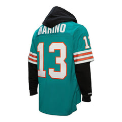 Dan Marino Miami Dolphins Player Name & Number Hoodie Legacy Jersey - Aqua outlet