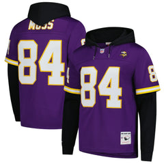 Randy Moss Minnesota Vikings Player Name & Number Hoodie Legacy Jersey - Purple for sale