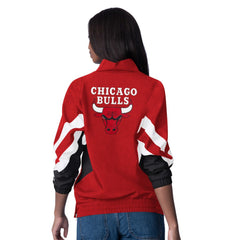 Chicago Bulls Starter Women's Renegade Oxford Half-Zip Jacket - Red shop