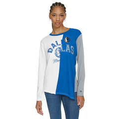 Dallas Mavericks Tommy Jeans Women's Amelia Color Blocked Long Sleeve T-Shirt sale - White/Blue outlet