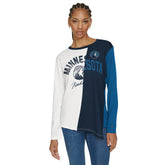 Minnesota Timberwolves Tommy Jeans Women's Amelia Color Blocked Long Sleeve T-Shirt - White/Navy sale