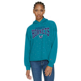 Charlotte Hornets Tommy Jeans Women's Stella Cropped Pullover Hoodie - Teal outlet