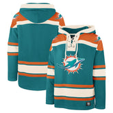 Miami Dolphins '47 Superior Lacer Pullover Hoodie - Aqua sale