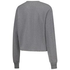 Los Angeles Lakers Sportiqe Women's Varsity Collection Kacey Cropped Pullover Sweatshirt - Heather Gray discount
