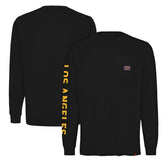 Los Angeles Lakers Sportiqe Unisex Wales Heavyweight Pocket Long Sleeve T-Shirt - Black outlet