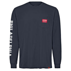 Philadelphia 76ers Sportiqe Unisex Wales Heavyweight Pocket Long Sleeve T-Shirt - Navy discount