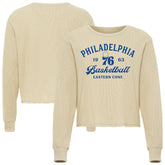 Philadelphia 76ers Sportiqe Unisex High Country Collection Cullen Waffle Knit Long Sleeve T-Shirt - Cream outlet