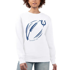 Indianapolis Colts G-III 4Her by Carl Banks Women's Football Logo Graphic Fleece Tri-Blend Pullover Sweatshirt - White for sale