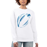 Detroit Lions G-III 4Her by Carl Banks Women's Football Logo Graphic Fleece Tri-Blend Pullover Sweatshirt - White cheap