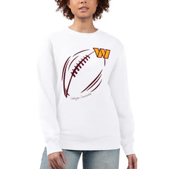 Washington Commanders G-III 4Her by Carl Banks Women's Football Logo Graphic Fleece Tri-Blend Pullover Sweatshirt - White online