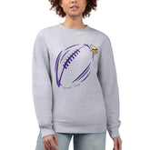 Minnesota Vikings G-III 4Her by Carl Banks Women's Football Logo Graphic Fleece Tri-Blend Pullover Sweatshirt - Heather Gray cheap