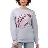 Tampa Bay Buccaneers G-III 4Her by Carl Banks Women's Football Logo Graphic Fleece Tri-Blend Pullover Sweatshirt - Heather Gray outlet