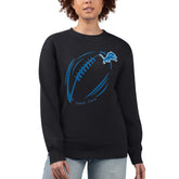 Detroit Lions G-III 4Her by Carl Banks Women's Football Logo Graphic Fleece Tri-Blend Pullover Sweatshirt - Black cheap