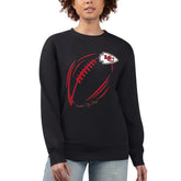 Kansas City Chiefs G-III 4Her by Carl Banks Women's Football Logo Graphic Fleece Tri-Blend Pullover Sweatshirt - Black discount