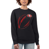 San Francisco 49ers G-III 4Her by Carl Banks Women's Football Logo Graphic Fleece Tri-Blend Pullover Sweatshirt - Black discount