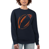 Chicago Bears G-III 4Her by Carl Banks Women's Football Logo Graphic Fleece Tri-Blend Pullover Sweatshirt - Navy cheap
