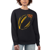 Washington Commanders G-III 4Her by Carl Banks Women's Football Logo Graphic Fleece Tri-Blend Pullover Sweatshirt - Black cheap