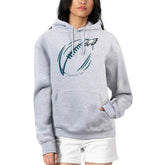 Philadelphia Eagles G-III 4Her by Carl Banks Women's Football Logo Fleece Tri-Blend Pullover Hoodie - Heather Gray online