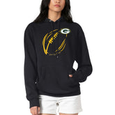 Green Bay Packers G-III 4Her by Carl Banks Women's Football Logo Fleece Tri-Blend Pullover Hoodie - Black outlet