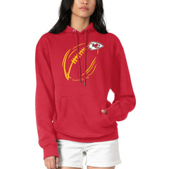 Kansas City Chiefs G-III 4Her by Carl Banks Women's Football Logo Fleece Tri-Blend Pullover Hoodie - Red on sale
