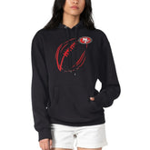 San Francisco 49ers G-III 4Her by Carl Banks Women's Football Logo Fleece Tri-Blend Pullover Hoodie - Black outlet
