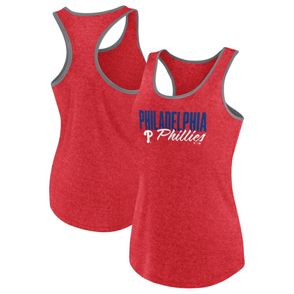 Philadelphia Phillies Profile Women's Plus Size Racerback Tank Top - Red